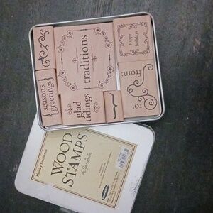 🔹️Holiday Sentiments wood stamp set